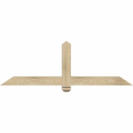 Ekena Millwork Eugene Rough Sawn Timber Gable Bracket, Douglas Fir, 60"W x 20"H x 4"D x 4"F, 8/12 Pitch GBW060X20X0404EUG00RDF